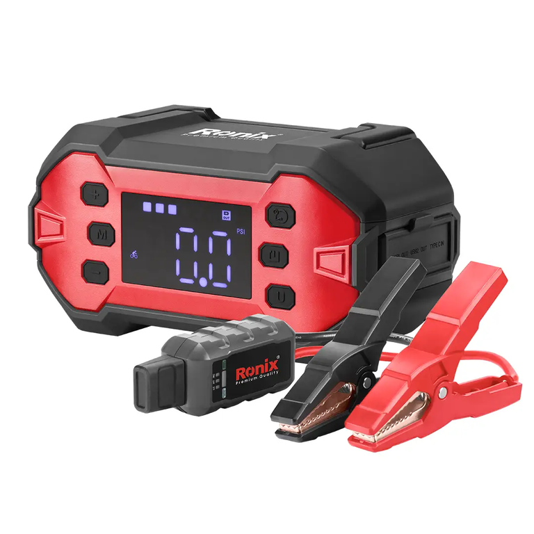 جامپ استارتر چندکاره خودرو رونیکس 20000 میلی آمپر مدل RH-4767