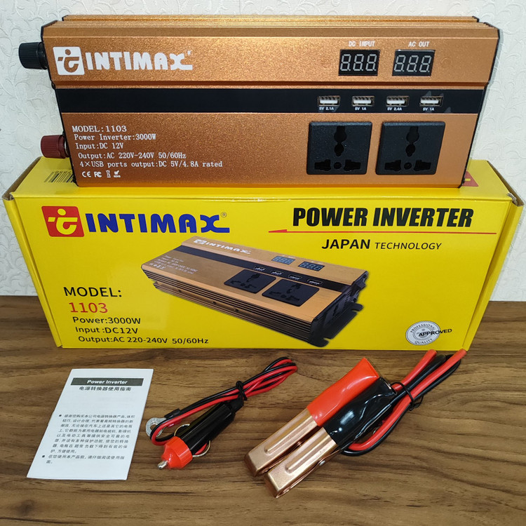 مبدل برق اینورتر 12 به 220 ولت 1000 وات اینتیمکس INTIMAX مدل 1101 تحت لیسانس ژاپن