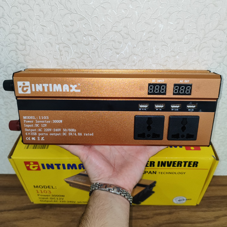مبدل برق (کانورتر) اینورتر 12 به 220 ولت 3000 وات اینتیمکس INTIMAX مدل 1103 تحت لیسانس ژاپن