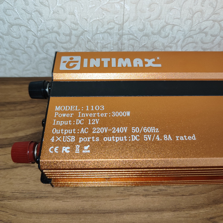 مبدل برق (کانورتر) اینورتر 12 به 220 ولت 3000 وات اینتیمکس INTIMAX مدل 1103 تحت لیسانس ژاپن