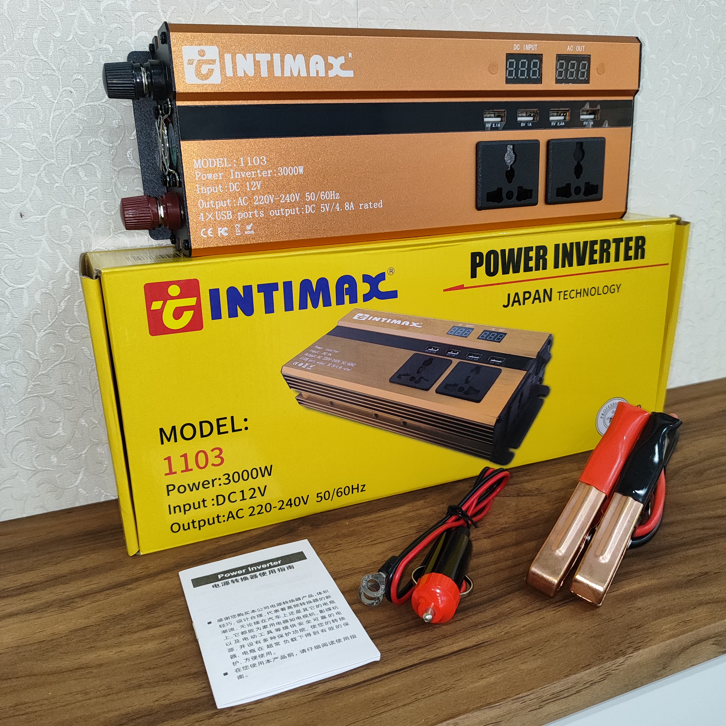 مبدل برق (کانورتر) اینورتر 12 به 220 ولت 3000 وات اینتیمکس INTIMAX مدل 1103 تحت لیسانس ژاپن