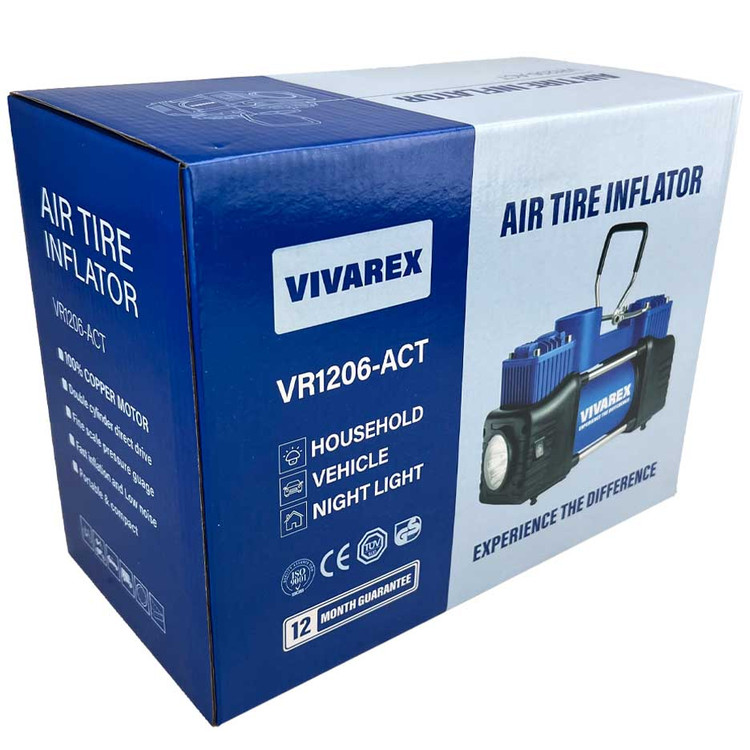 کمپرسور فندکی دو سیلندر ویوارکس مدل VR1206-ACT همراه لوازم کامل