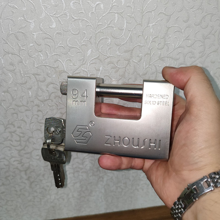قفل کتابی فولادی زوشی zhoushi اصلی سایز 94 ضد اسید ضد برش کلید 5 عدد کامپیوتری همراه 5 سال گارانتی