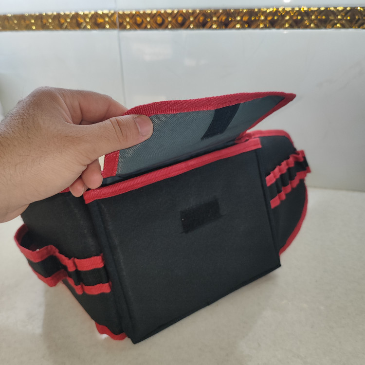کیف کمری برزنتی (۹ تکه) (یک جیب) قفل دار جنس بسیار مقاوم با قابلیت تحمل وزن بالا مناسب ابزار کوه نوردی پیاده روی