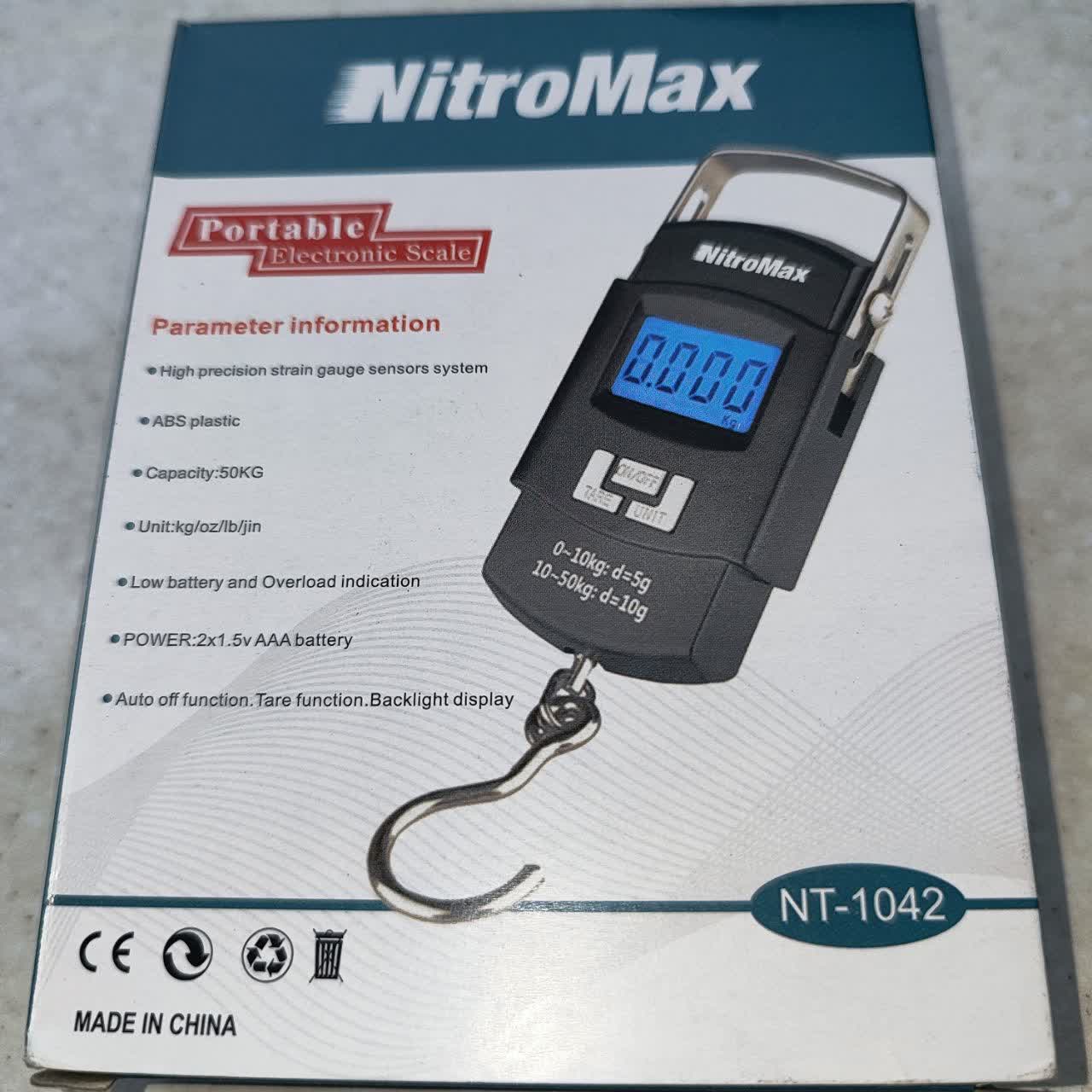 ترازو دیجیتال جیبی 50 کیلویی مناسب آشپزخانه و کارهای روز مره برند نیترو مکس nitromax
