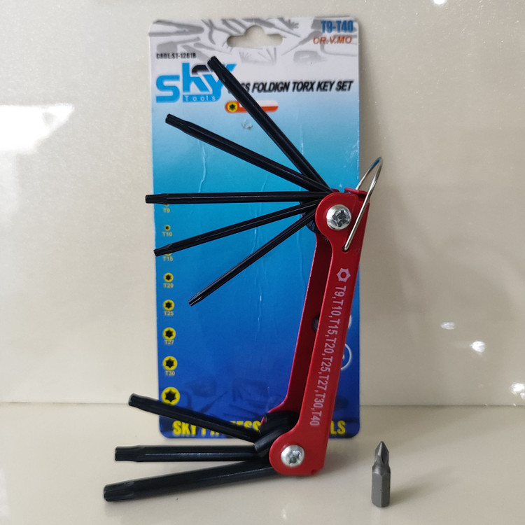 آچار آلن چاقویی تاشو ساده 8 عددی اسکای SKY مدل ST-2201B
