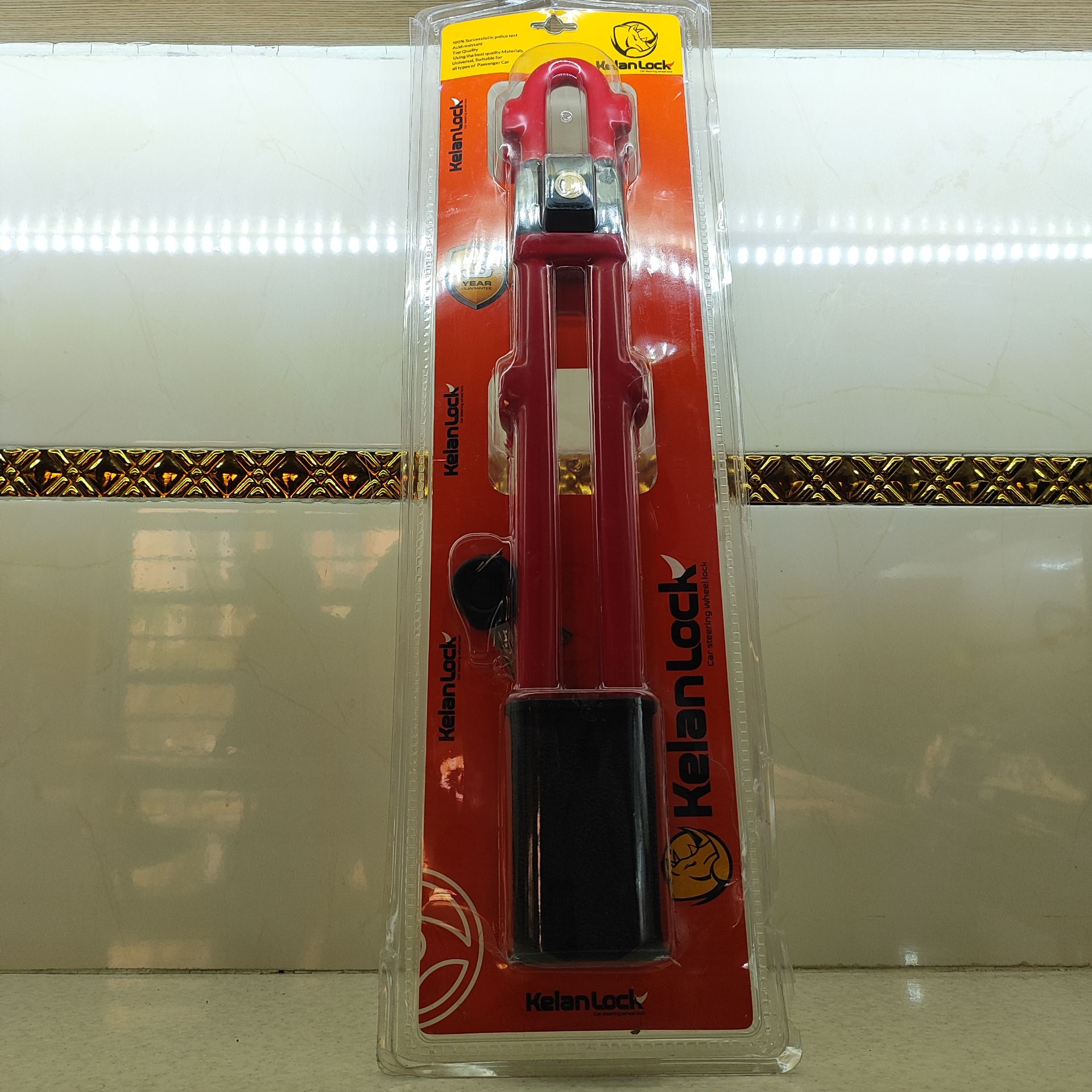 قفل فرمان دوبل دسته دار وارداتی کلان لوک kelan lock ( اصل ) کلید کامپیوتری 2 عدد ضد سرقت