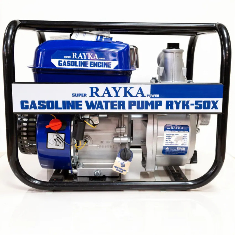 موتور پمپ ۳ اینچ بنزینیرایکا RAYKA مدل RYK-80X موتور آب طرح هیوندا رایکا 3 اینچ قدرت 7.5 اسب موتور آب بنزینی همراه لوازم کامل مدل wp-80 موتور پمپ آب بنزینی هیوندا