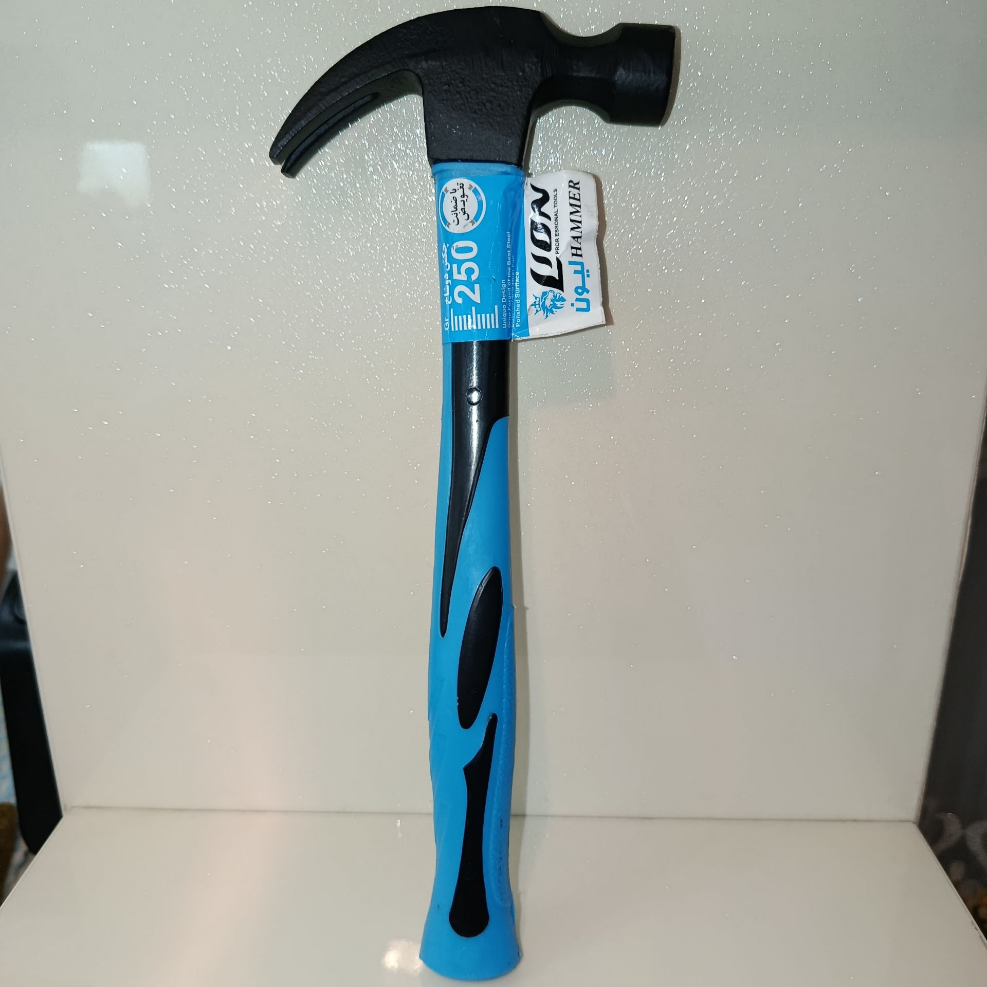 چکش مهندسی دوشاخ 250 گرمی بزرگ LION دسته فایبر نشکن