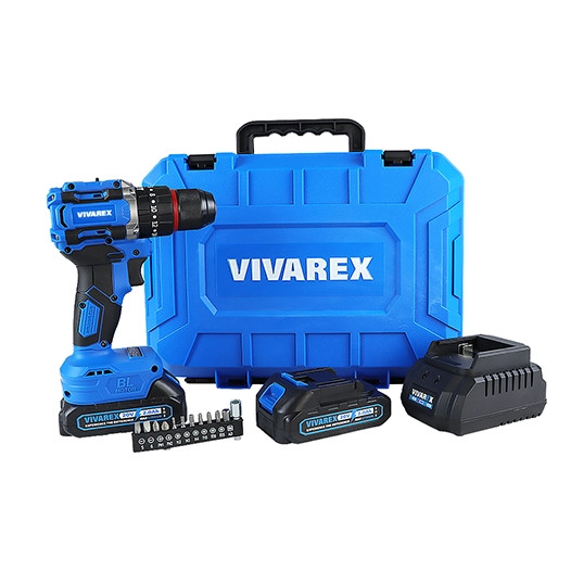 دریل شارژی 20 ولت ٢ باطری ویوارکس موتور براشلس مدل VR2010-BLX با گارانتی