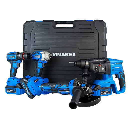کیت شارژی 20 ولت ویوارکس موتور براشلس (۴ عددی) مدل VR2404-BCK با گارانتی ویوارکس